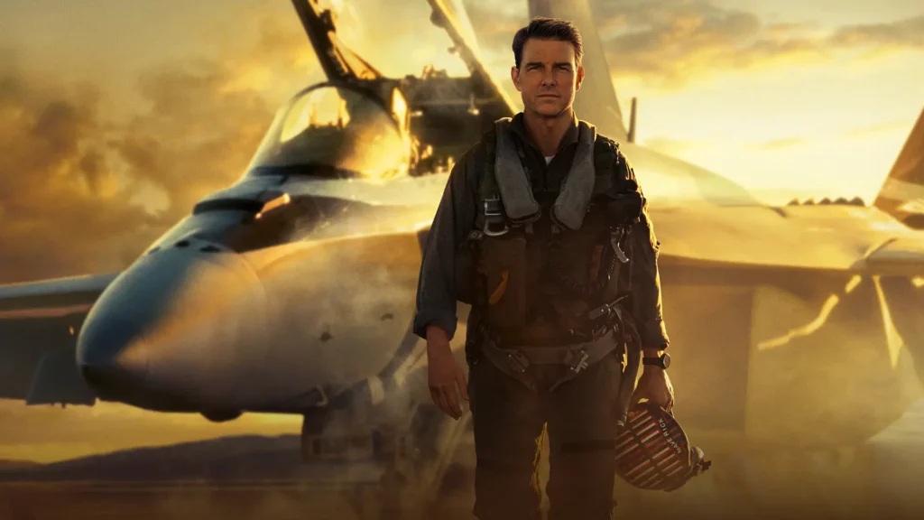 Influencer participating in Top Gun: Maverick flight experience stunt, designed and produced by Evolution, an experiential marketing agency handling live activations and premieres.